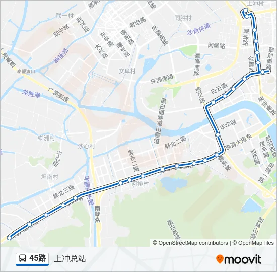 45路 Bus Line Map