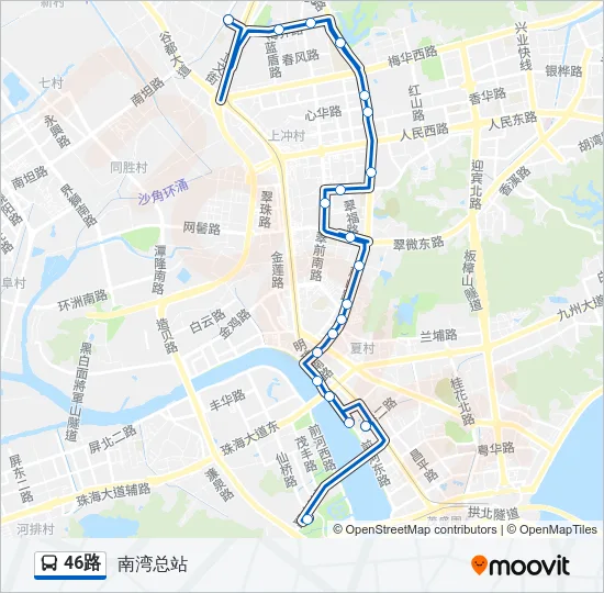 46路 Bus Line Map