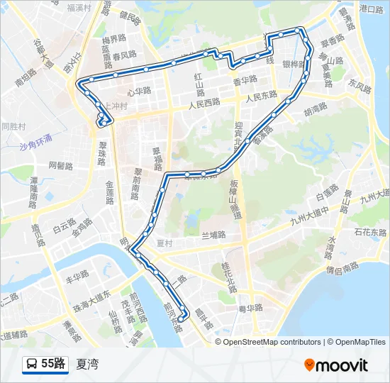 55路 Bus Line Map