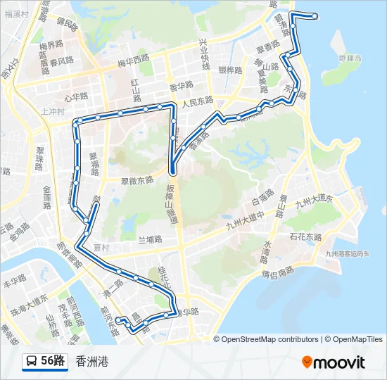 56路 Bus Line Map