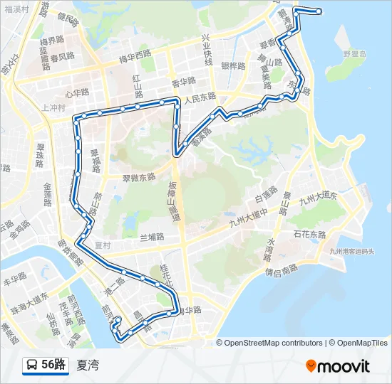 56路 Bus Line Map