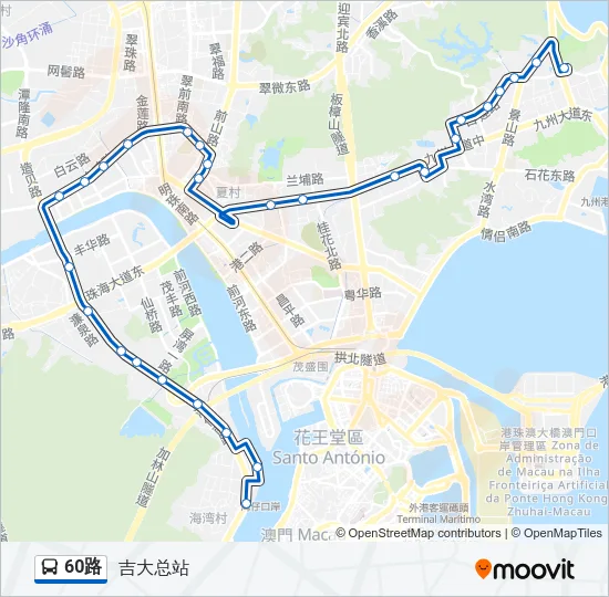 60路 Bus Line Map