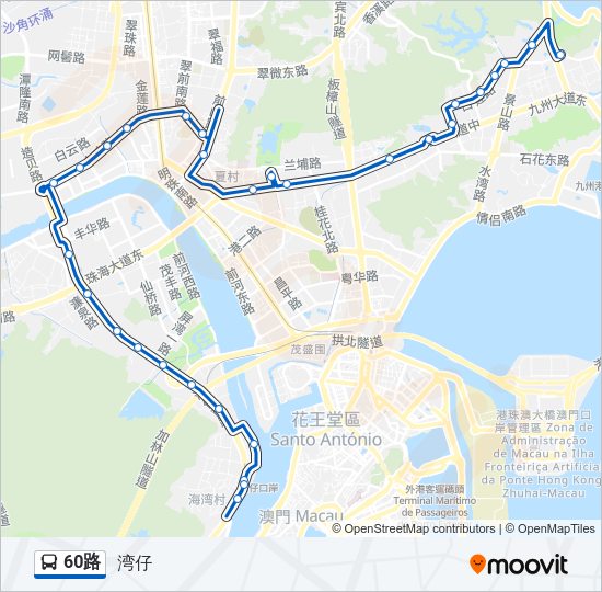 公交60路的线路图