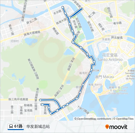 61路 Bus Line Map