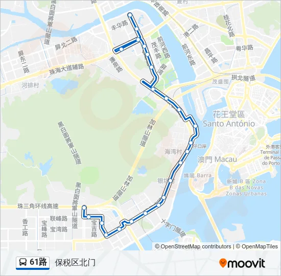 61路 Bus Line Map