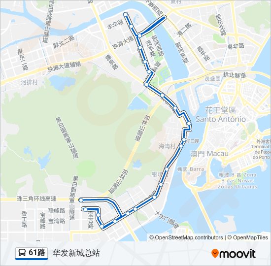 61路 bus Line Map