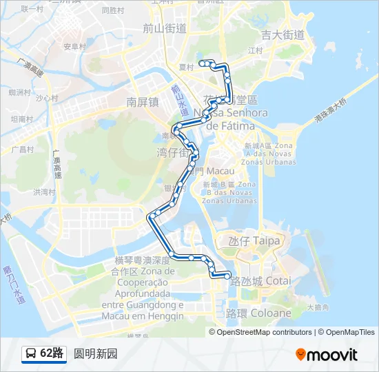 62路 Bus Line Map