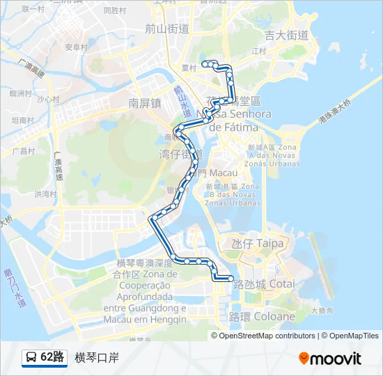 62路 Bus Line Map