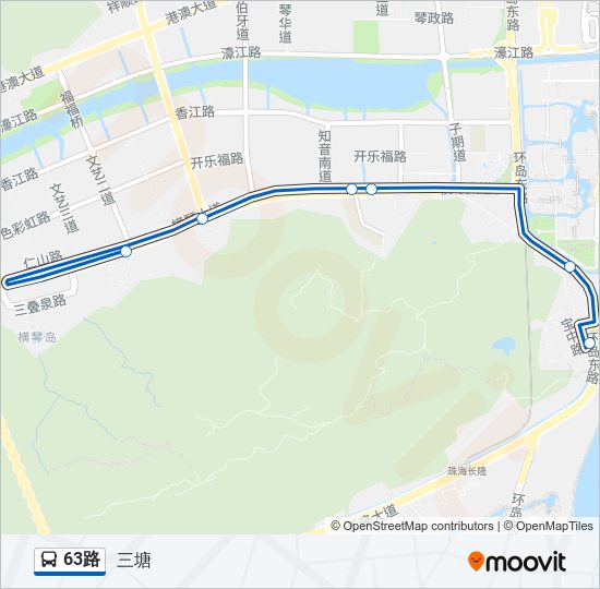 63路 bus Line Map