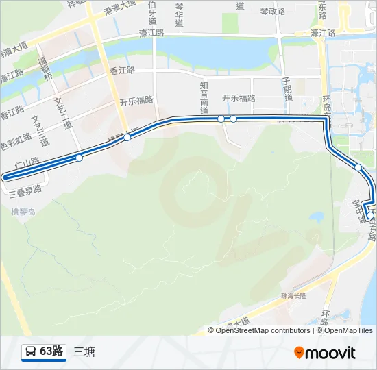 63路 Bus Line Map