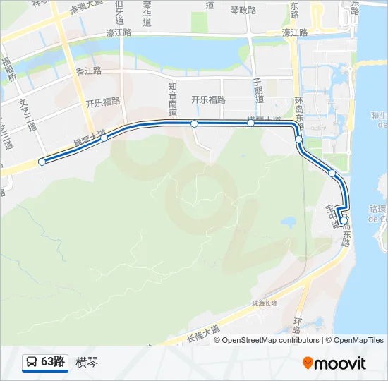 63路 Bus Line Map