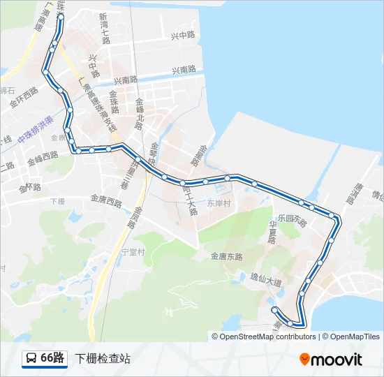 66路 Bus Line Map