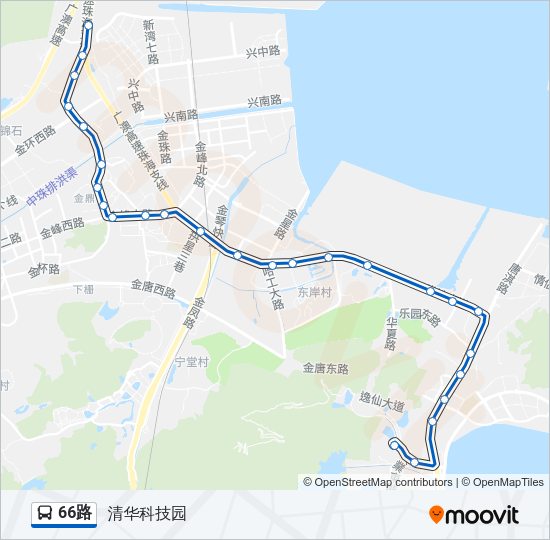 公交66路的线路图