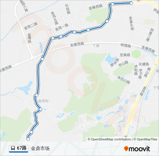 公交67路的线路图