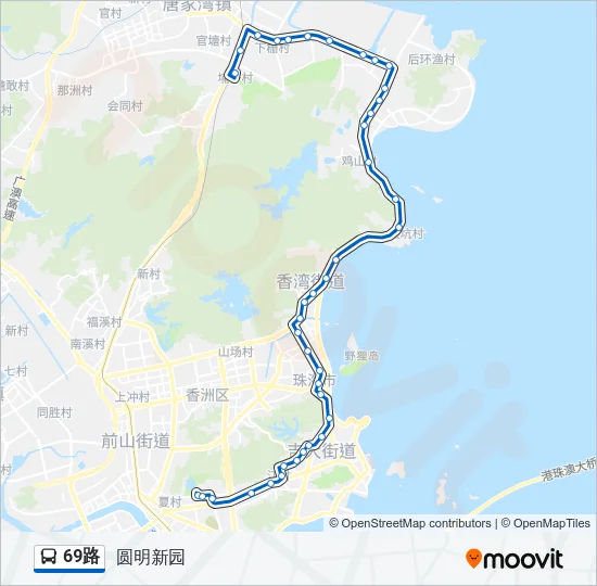 69路 Bus Line Map