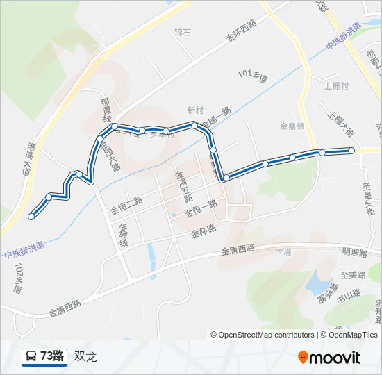 73路 Bus Line Map