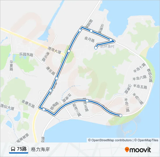 75路 Bus Line Map