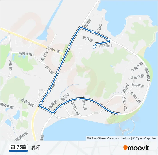 75路 Bus Line Map