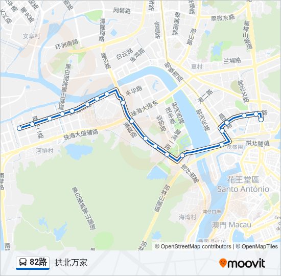 公交82路的线路图