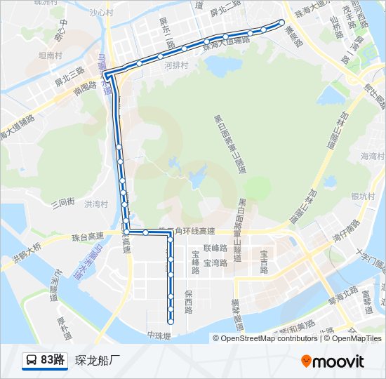 公交83路的线路图