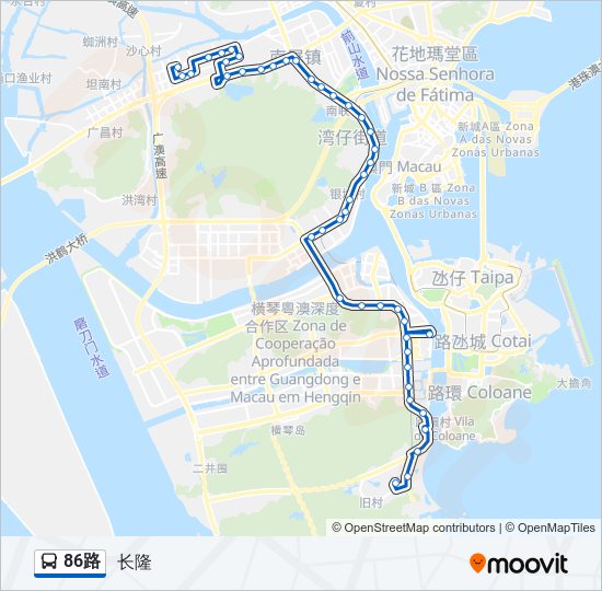 86路 bus Line Map