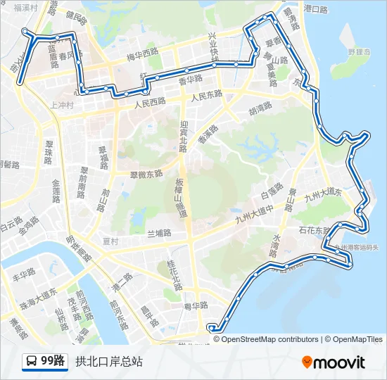 99路 Bus Line Map