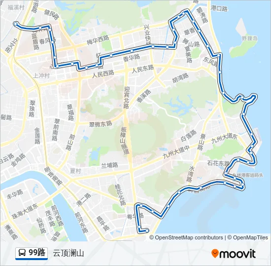99路 Bus Line Map