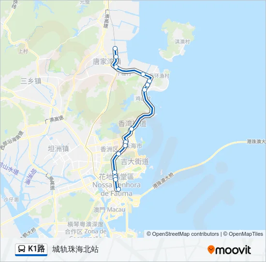 K1路 Bus Line Map