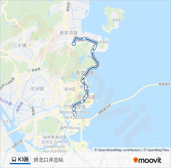 公交k3路的线路图