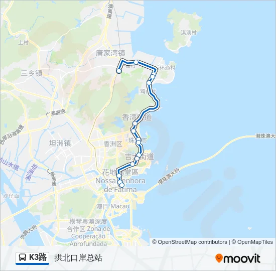 K3路 Bus Line Map