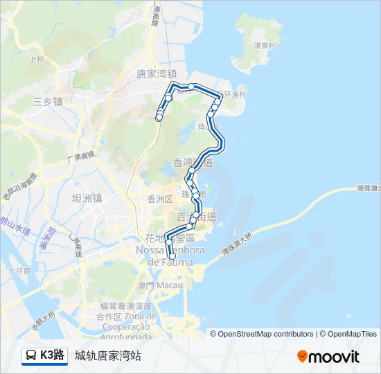 公交K3路的线路图