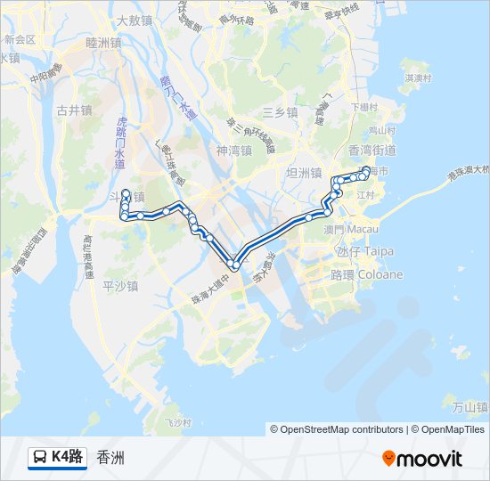 公交K4路的线路图