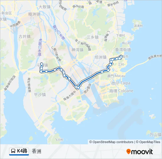 K4路 Bus Line Map