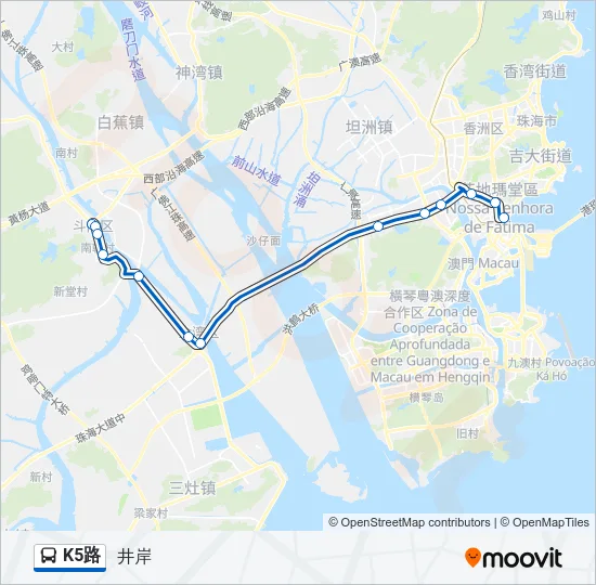 K5路 Bus Line Map