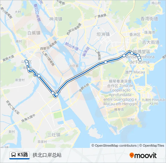 K5路 Bus Line Map
