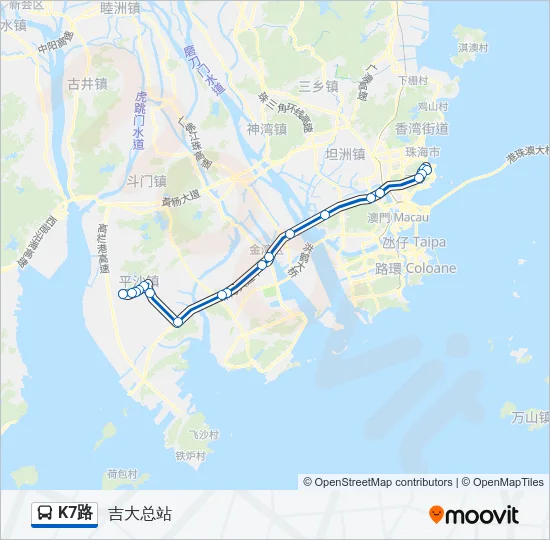 K7路 Bus Line Map