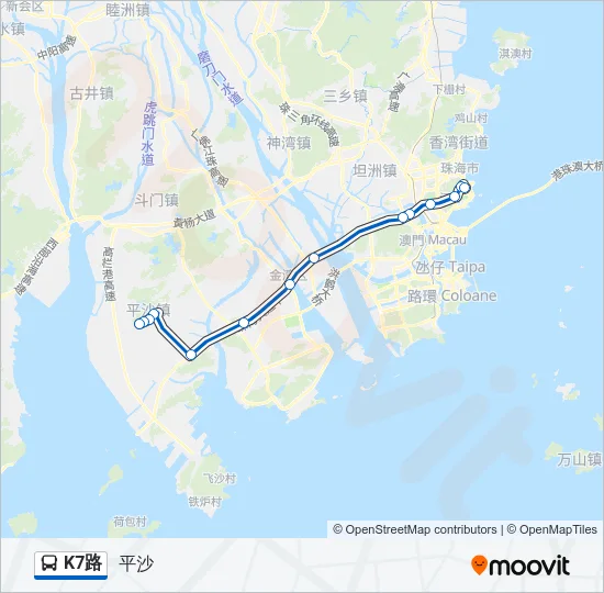 K7路 Bus Line Map