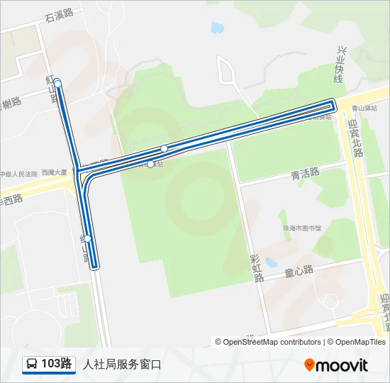 103路 Bus Line Map