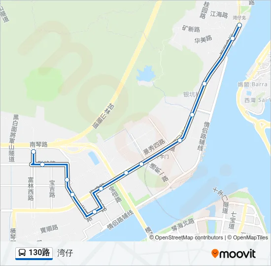 130路 Bus Line Map