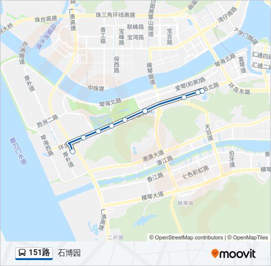 公交151路的线路图