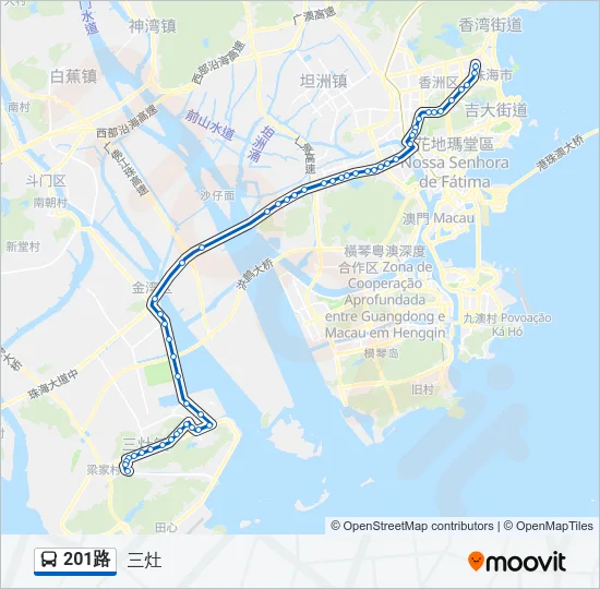 201路 Bus Line Map