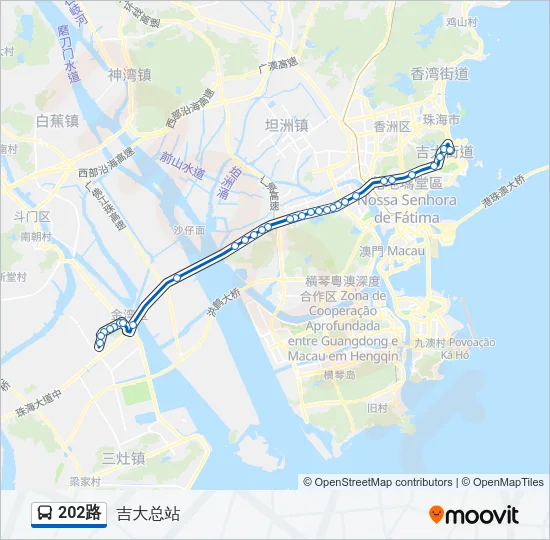 202路 Bus Line Map