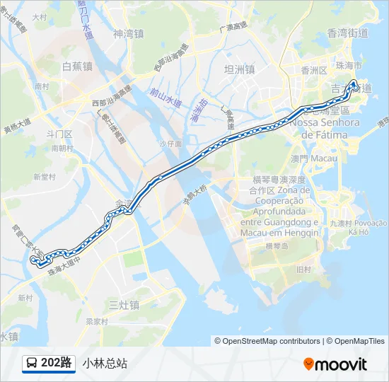 202路 Bus Line Map