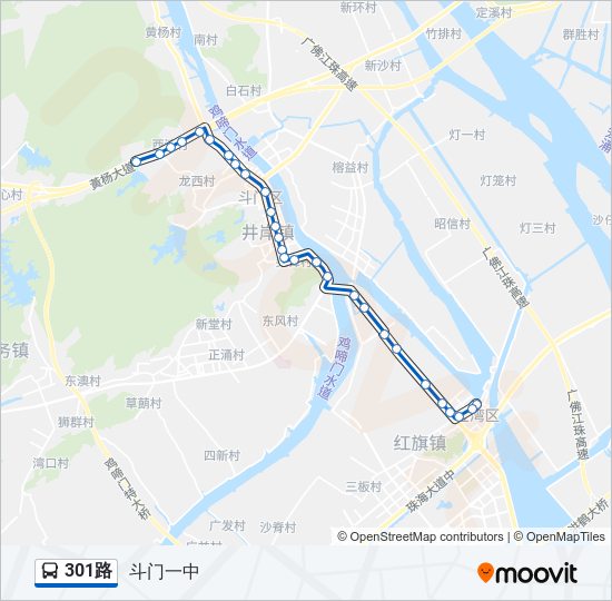 301路 bus Line Map
