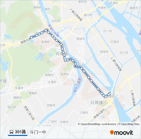 301路 Bus Line Map