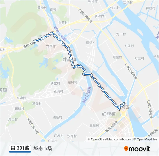 301路 Bus Line Map