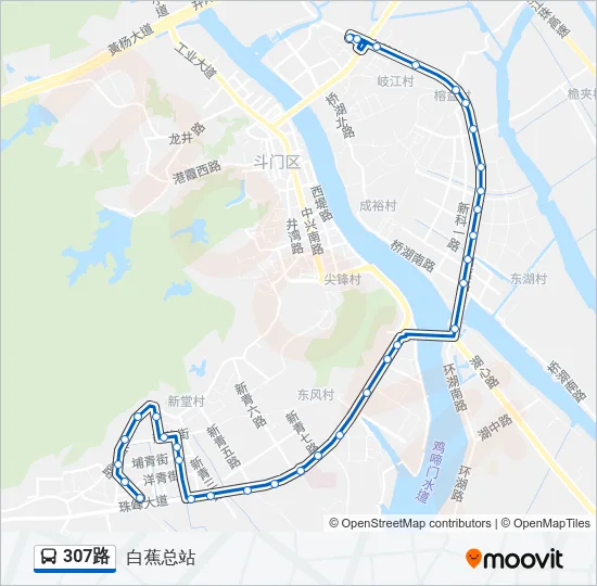 307路 Bus Line Map