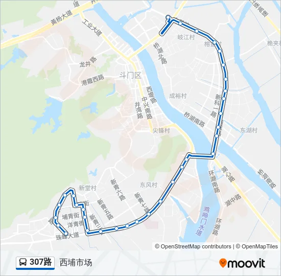307路 Bus Line Map