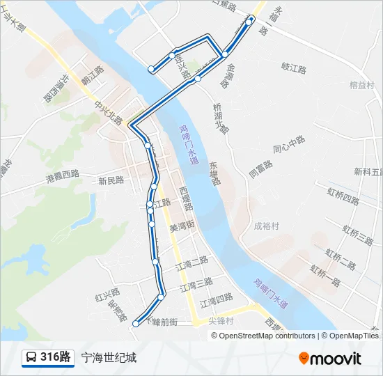公交316路的线路图