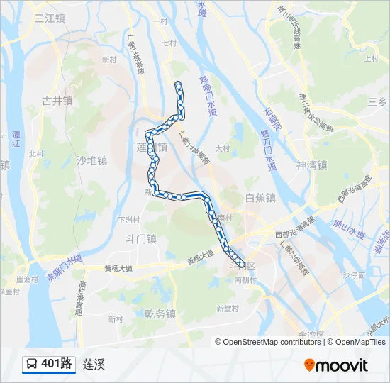 401路 Bus Line Map